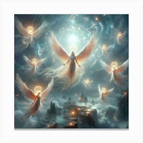 Angels In The Sky 8 Canvas Print