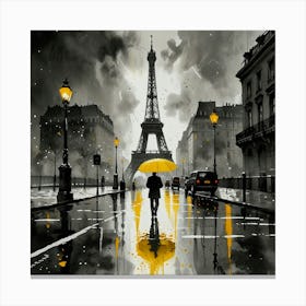 Paris In The Rain Canvas Print