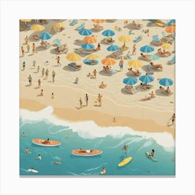 Day At The Beach 10 Canvas Print