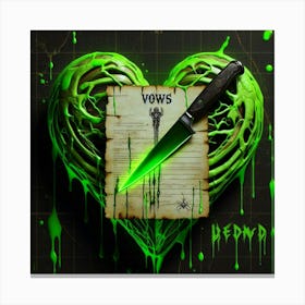 "Vows:Voodoo" Neon Hearts Collection [Risky Sigma] Canvas Print