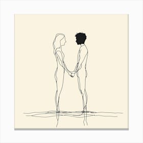 Couple Holding Hands Canvas Print