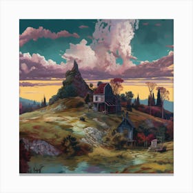 House On A Hill Canvas Print