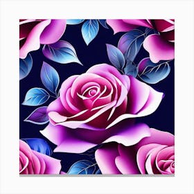 Roses Wallpaper 12 Canvas Print