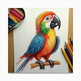 Colorful Parrot 53 Canvas Print