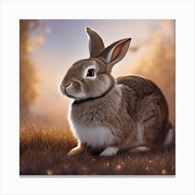 Rabbit In The Grass Canvas Print