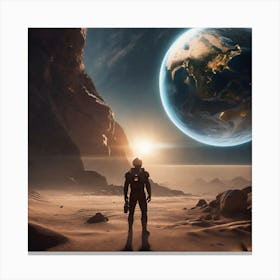 Man In Space 2 Canvas Print