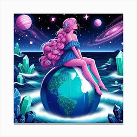 Pink Planet Stampe su tela