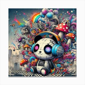 Psychedelic Panda 23 Canvas Print
