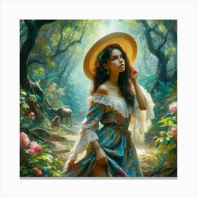 Girl In The Forest15 Canvas Print