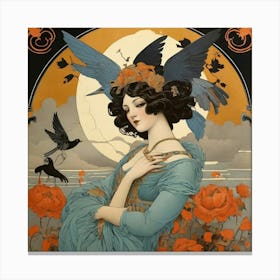 Loiseau Volage George Barbier Art Print 2 Canvas Print