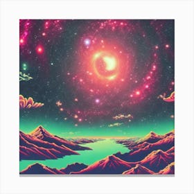 Psychedelic Galaxy Canvas Print