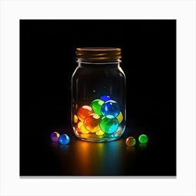 Colorful Balls In A Jar 2 Canvas Print