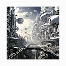 Futuristic City 24 Canvas Print