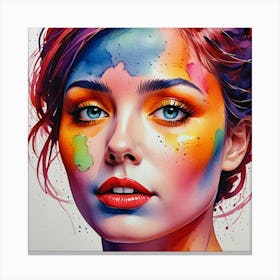 Colorful Girl 1 Canvas Print