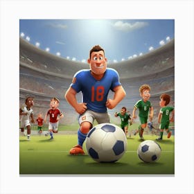 Soccer Game 2 Canvas Print