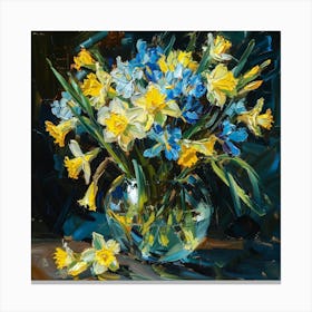 Daffodils In A Vase 2 Canvas Print