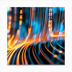 Abstract Image Of A Computer Network Canvas Print