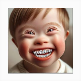 Smiley Boy With Braces Canvas Print