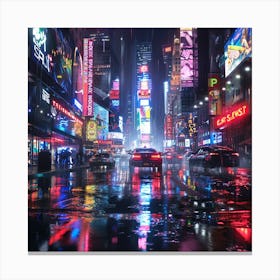 Cyber Punk City 2 Canvas Print