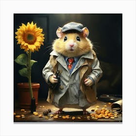 Hamster Detective 1 Canvas Print