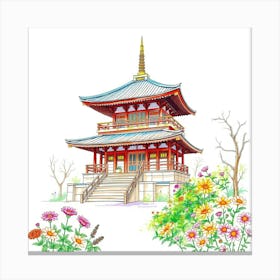 Asian Pagoda 4 Toile