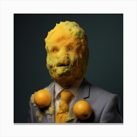 Man With A Moldy Lemon Face 3 Canvas Print