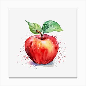 Apple Watercolor Painting Canvas Print