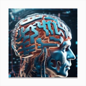 Cyborg Brain 19 Canvas Print