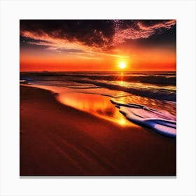 Sunset On The Beach 979 Canvas Print