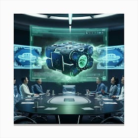 Futuristic Conference Room 5 Canvas Print