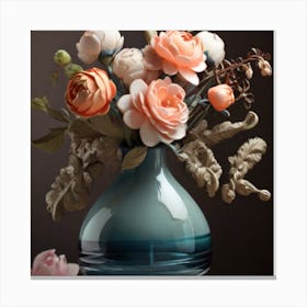 Buetfll vaza flower  Canvas Print