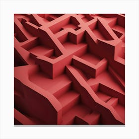 Red Maze Canvas Print