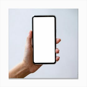 Woman Holding A Smartphone 1 Canvas Print