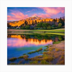 Sunrise Over Lake Taupo Canvas Print