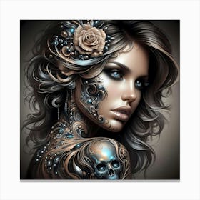 Tattooed Woman 1 Canvas Print