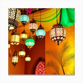 Flux Schnell Vibrant Ramadan Festive Decoration With Intricate 3 Canvas Print