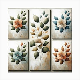 Flowers On A Wall Canvas Print