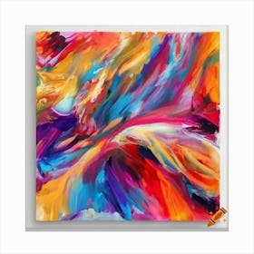 Abstract Stuckist Painting Canvas Print