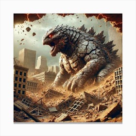 Terra Brontis Earthquake Titan Canvas Print