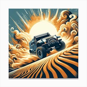 Offroad Desert Jeep Canvas Print