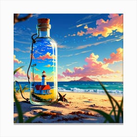 Message In A Bottle 1 Canvas Print