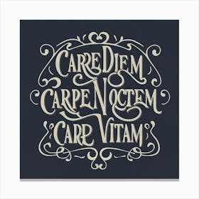 carpe diem, carpe noctem, carpe vitam Canvas Print