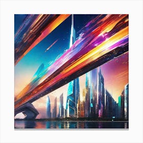 Futuristic Cityscape 105 Canvas Print