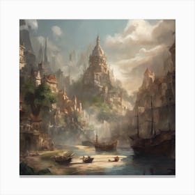 Fantasy City 86 Canvas Print