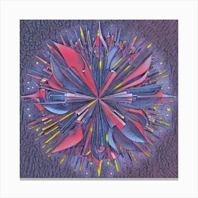 Psychedelic Starburst Canvas Print