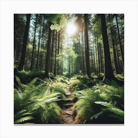 Ferns In The Forest 11 Canvas Print