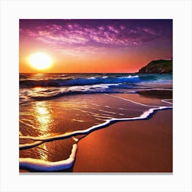 Sunset On The Beach 531 Canvas Print