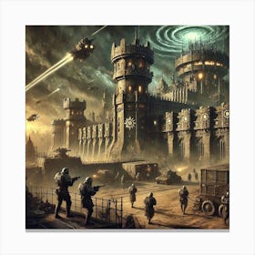 Venusian Enclave Military Fortresses Converted Canvas Print