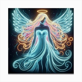 Neon Angel Canvas Print