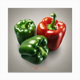 Three Peppers Canvas Print